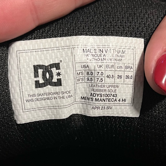 DC Shoes Red and Black Sneakers - Picture 2 of 5